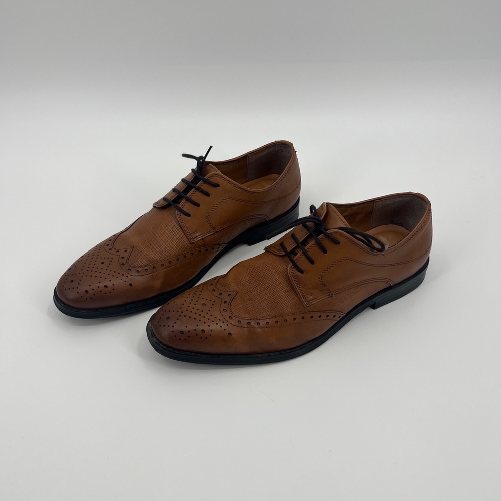 Steve Madden Winnow Mens Brown Leather Dress Shoes Size 9